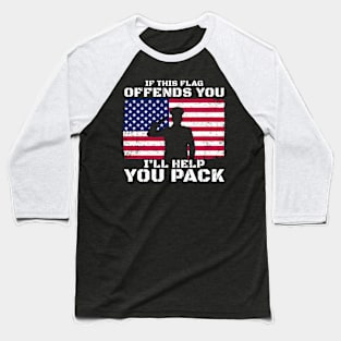 if i offended you american flag ~ if i offended Baseball T-Shirt